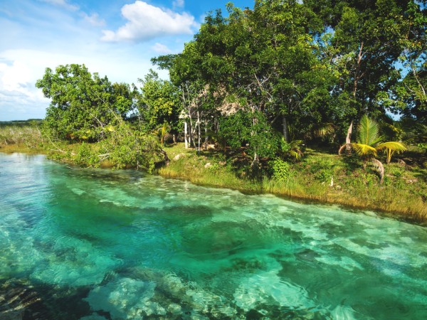 Nuotare nella laguna dei sette colori di Bacalar