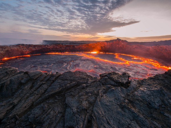 Ammirare lo spettacolo del mare di lava al vulcano Erta Ale