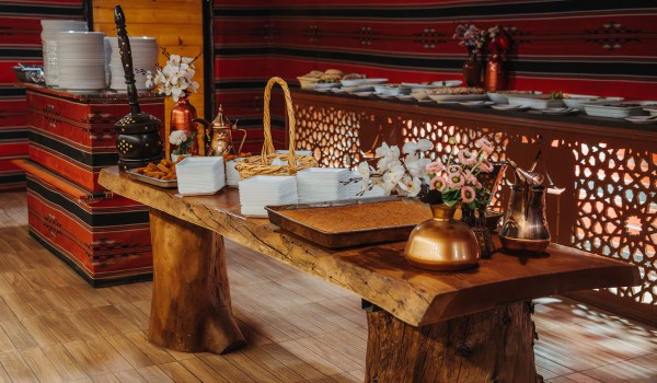Buffet dell'Aladdin Camp | Tour della Giordania