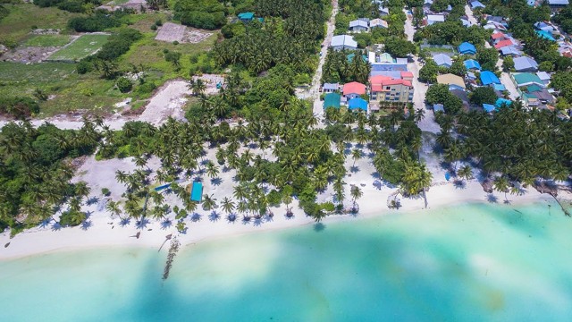 Reveries Diving Village dall'alto | Viaggio alle Maldive